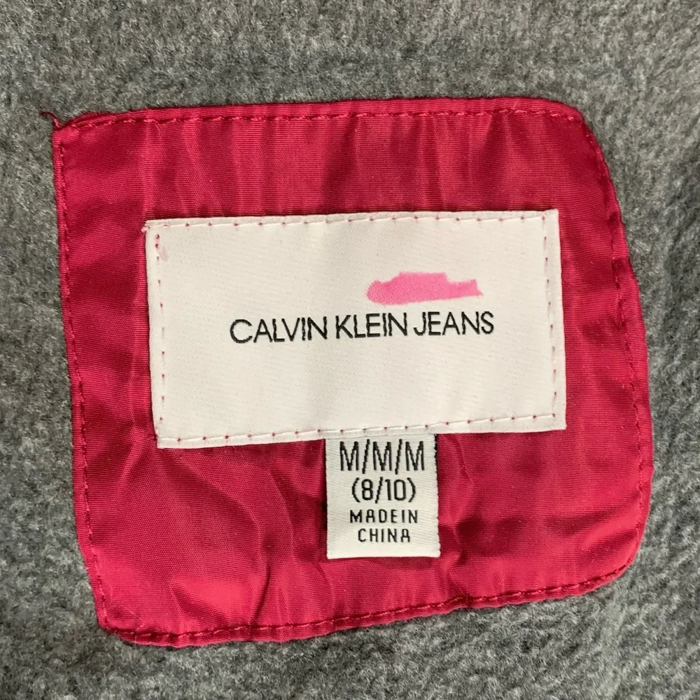 CALVIN KLEIN JEANS Girl's Puffer Hooded Fleece-Lined Coat - Size 8/10 (M)